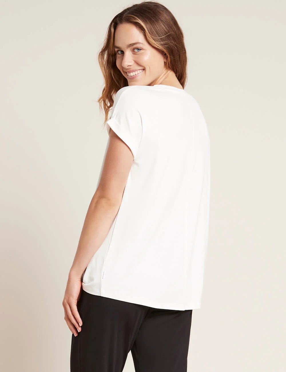 Buy Boody - Womens Downtime Lounge Top - Natural White by Boody - at Hamish & Grace