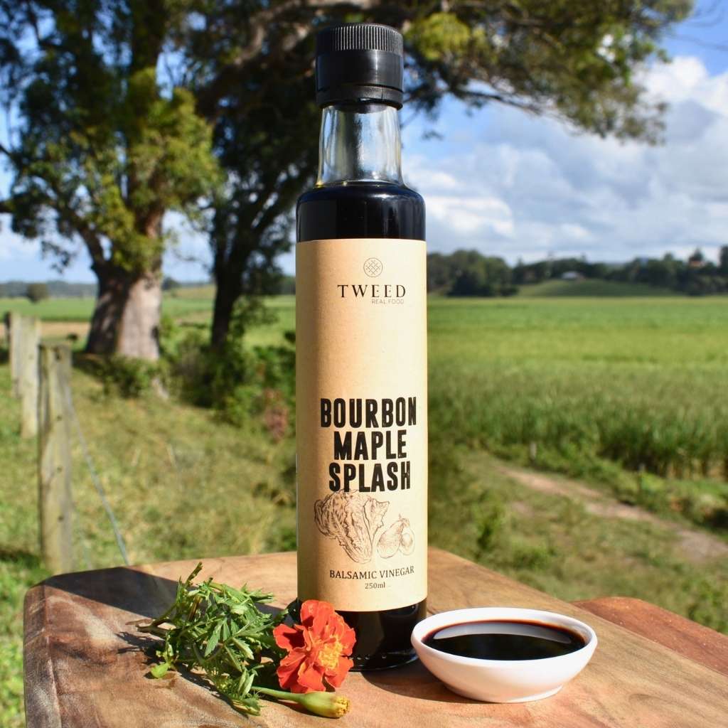 Buy Bourbon Maple Splash Balsamic Vinegar by Tweed Real Food - at Hamish + Grace