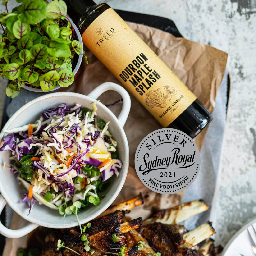 Buy Bourbon Maple Splash Balsamic Vinegar by Tweed Real Food - at Hamish + Grace