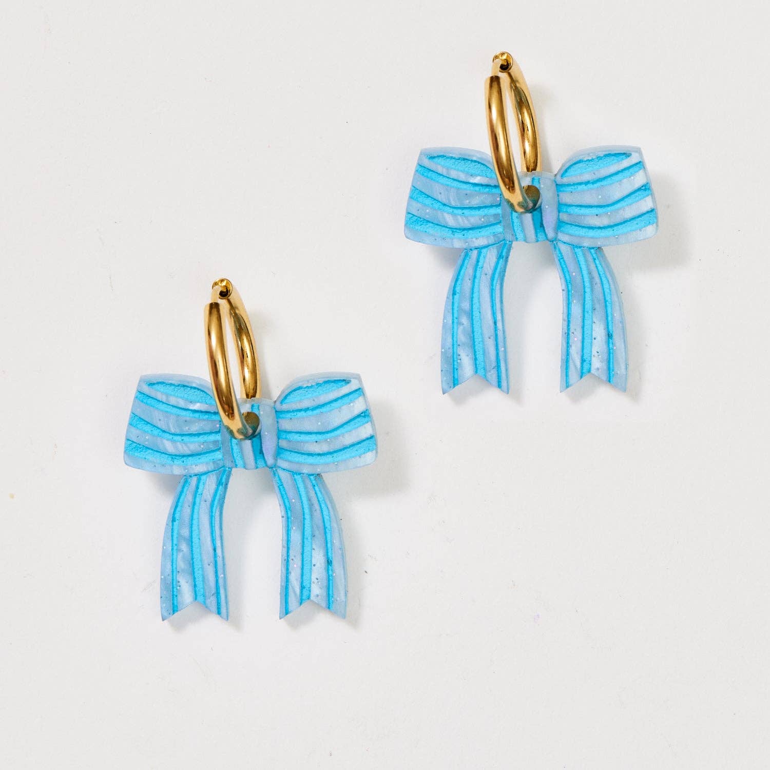 Buy Bow Earrings - Baby Blue by Martha Jean - at Hamish & Grace