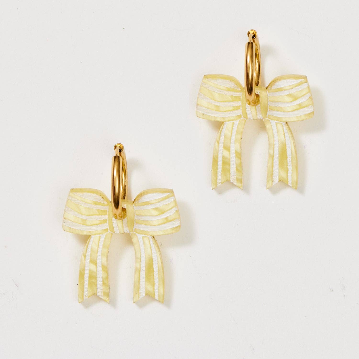 Buy Bow Earrings - Butter Yellow by Martha Jean - at Hamish & Grace