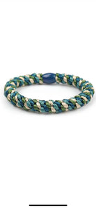 Buy Braided Hair Tie - Mediterranean Blue and Green by Hamish + Grace - at Hamish + Grace
