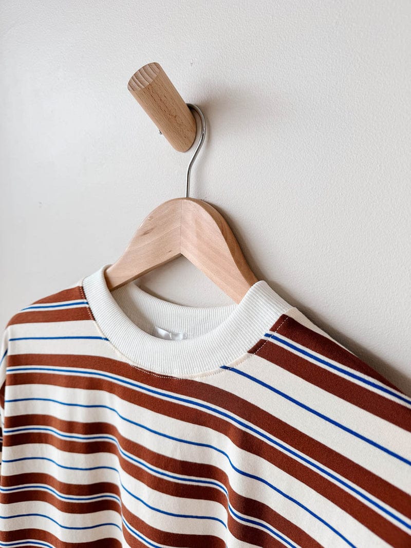Buy By Frankie - AMIAH LONG SLEEVE TEE BROWN STRIPE by Little Lies - at Hamish + Grace