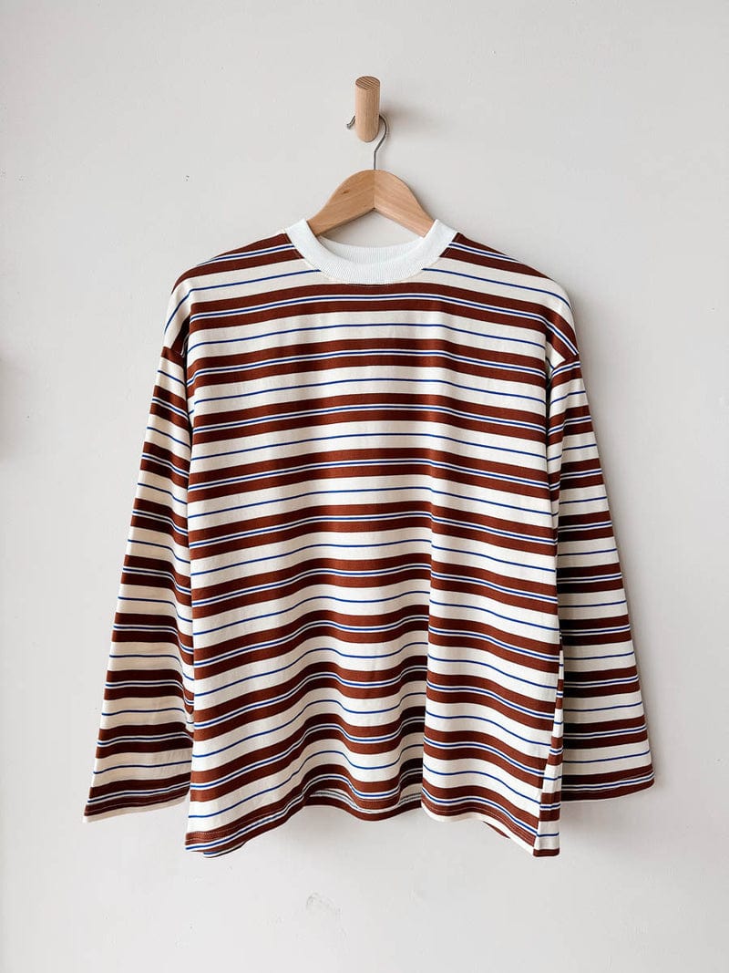 Buy By Frankie - AMIAH LONG SLEEVE TEE BROWN STRIPE by Little Lies - at Hamish + Grace