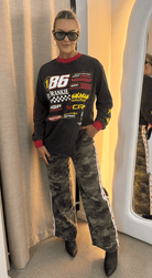 Buy By Frankie -Black Moto LS Tee by By Frankie - at Hamish + Grace