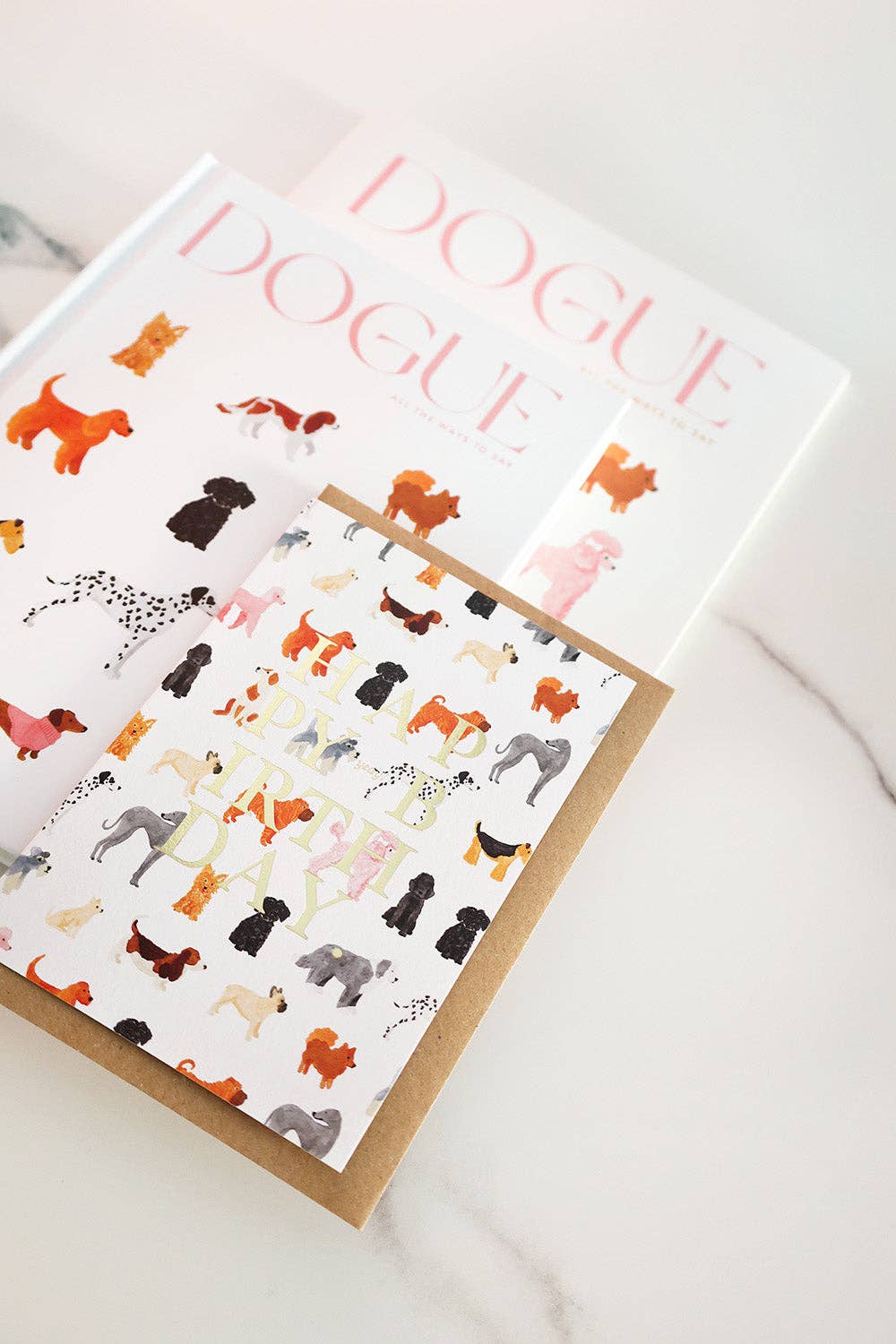 Buy Carte Blanche - Greeting Card - Birthday Dogs Pattern – Gold Foil by Carte Blanche - at Hamish + Grace