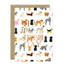Buy Carte Blanche - Greeting Card - Birthday Dogs Pattern – Gold Foil by Carte Blanche - at Hamish + Grace