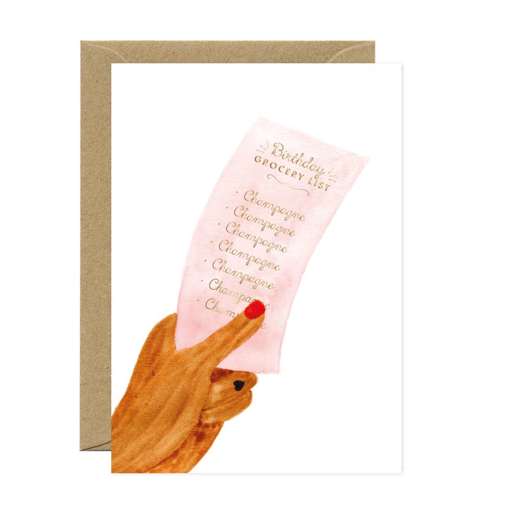 Buy Carte Blanche - Greeting Card - Birthday List – Gold Foil by Carte Blanche - at Hamish + Grace