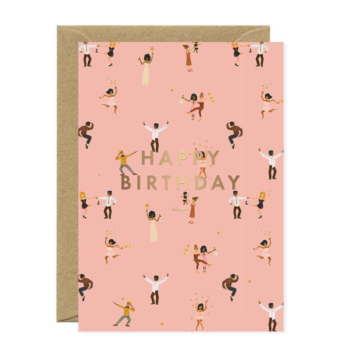 Buy Carte Blanche - Greeting Card - Happy Birthday Dancers – Gold Foil by Carte Blanche - at Hamish + Grace