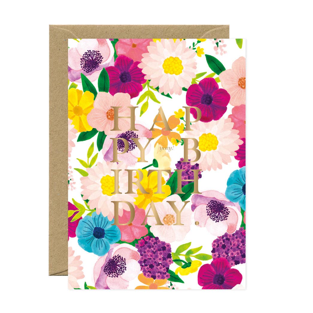 Buy Carte Blanche - Greeting Card - Lilac Birthday – Gold Foil by Carte Blanche - at Hamish + Grace