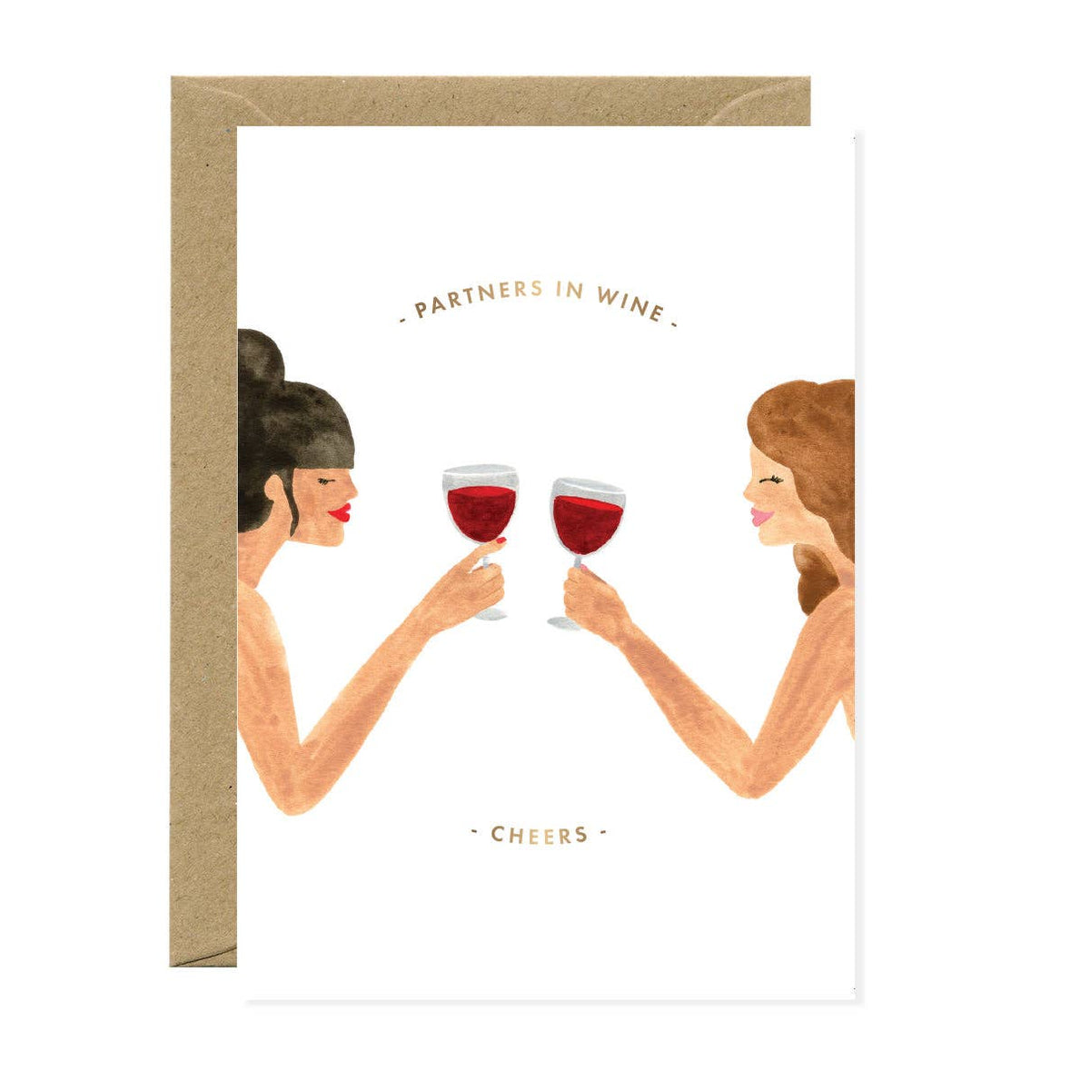 Buy Carte Blanche - Greeting Card Partner In Wine – Gold Foil by Carte Blanche - at Hamish + Grace