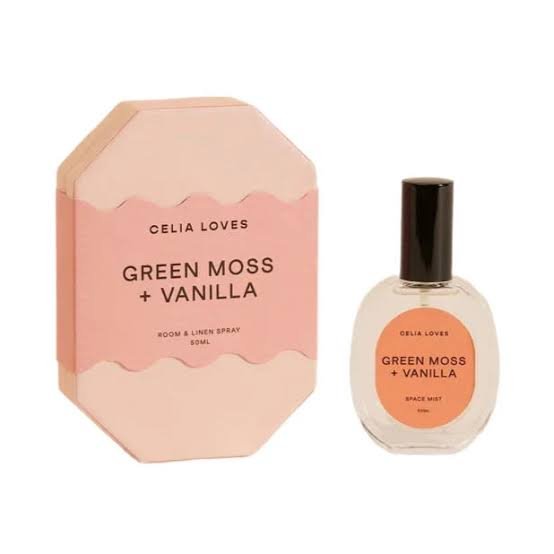 Buy Celia loves - Green Moss & Vanilla - Room Spray 50ml by Celia Loves - at Hamish + Grace