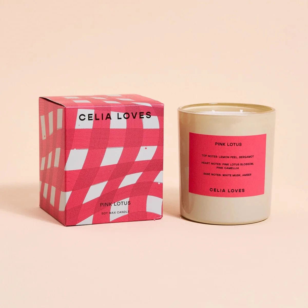 Buy Celia loves - Pink lotus - Soy Wax Candle 395gms by Celia Loves - at Hamish + Grace