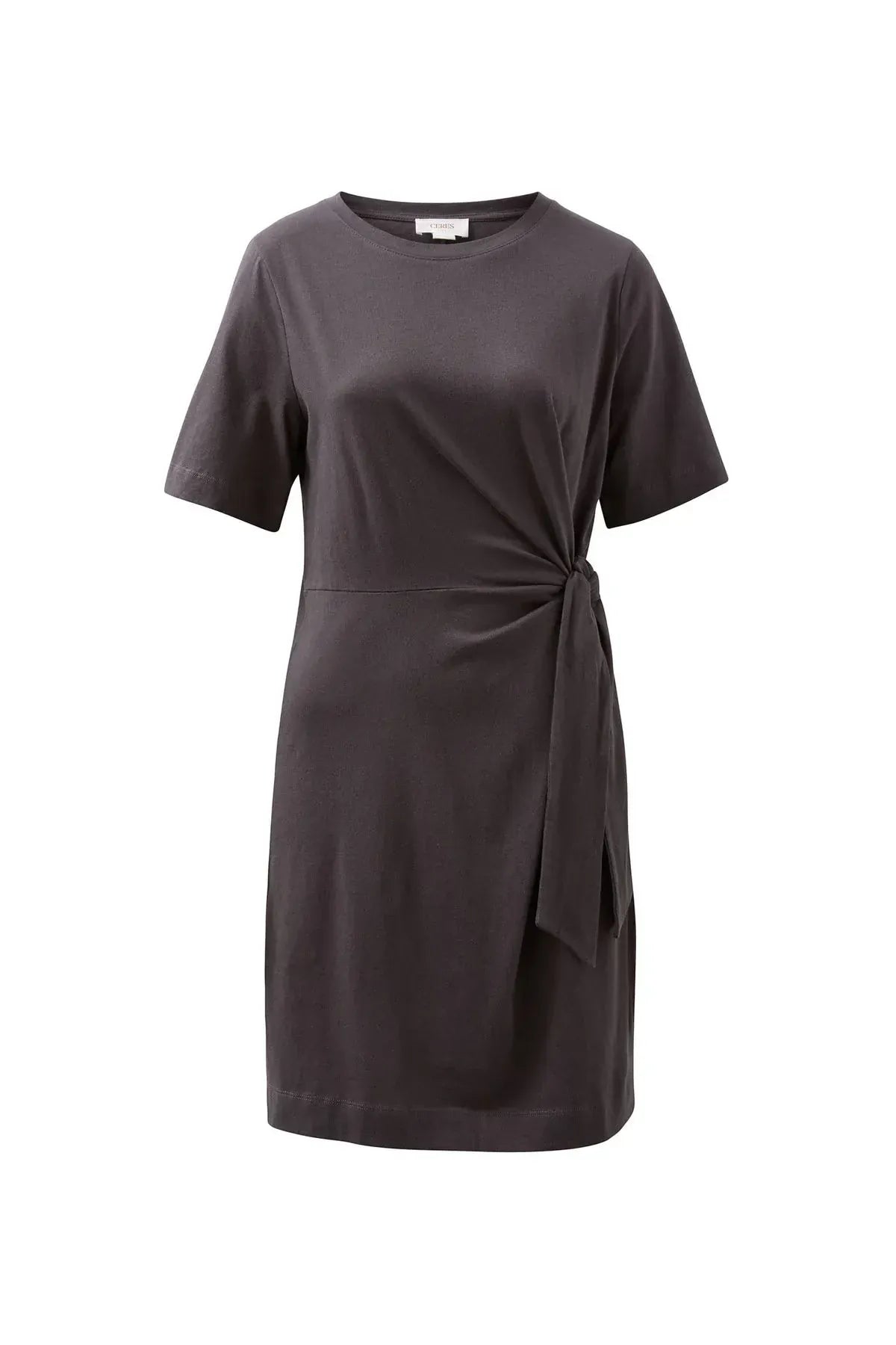 Buy Ceres - AGNES TIE MINI TEE DRESS/PHANTOM by Ceres Life - at Hamish + Grace
