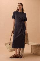 Buy Ceres - Allora Tie Midi Tee Dress by Ceres Life - at Hamish + Grace