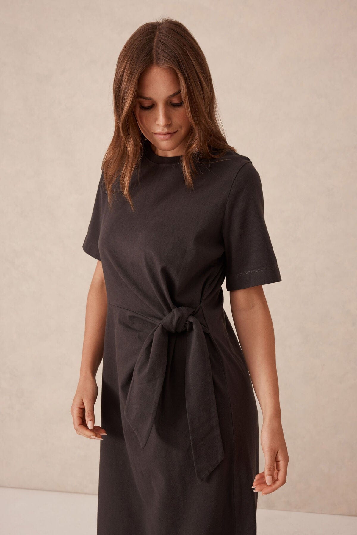 Buy Ceres - Allora Tie Midi Tee Dress by Ceres Life - at Hamish + Grace