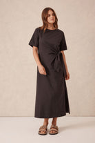 Buy Ceres - Allora Tie Midi Tee Dress by Ceres Life - at Hamish + Grace