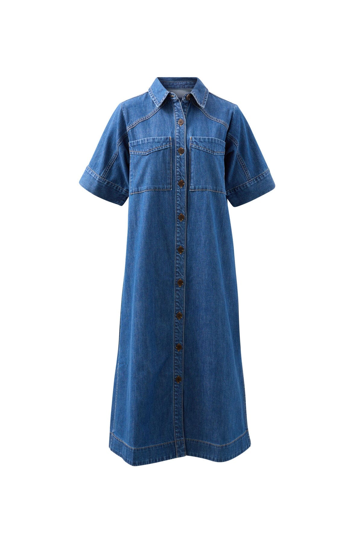 Buy Ceres - Ava Short Sleeve Midi Dress - Fresh Indigo by Ceres Life - at Hamish + Grace