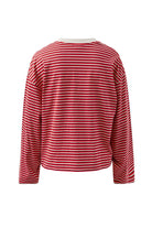 Buy Ceres - Beau Long Sleeve Slouchy Tee - mulberry/red/stone stripe by Ceres Life - at Hamish + Grace