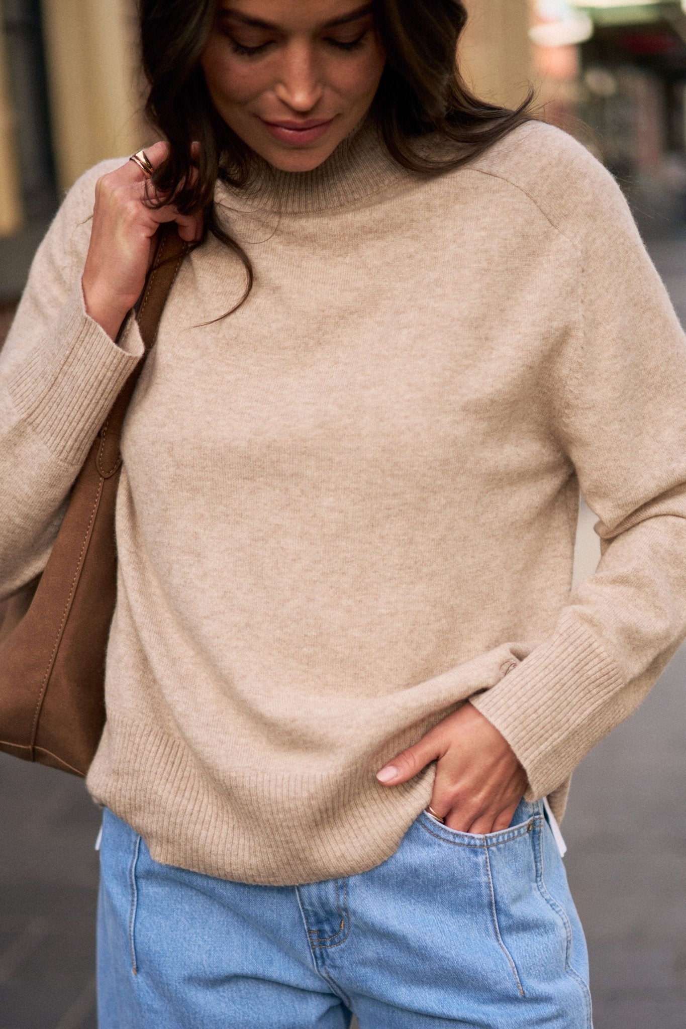 Buy Ceres Life - Alex Oversized Knit Funnel Neck Pullover by Ceres Life - at Hamish + Grace