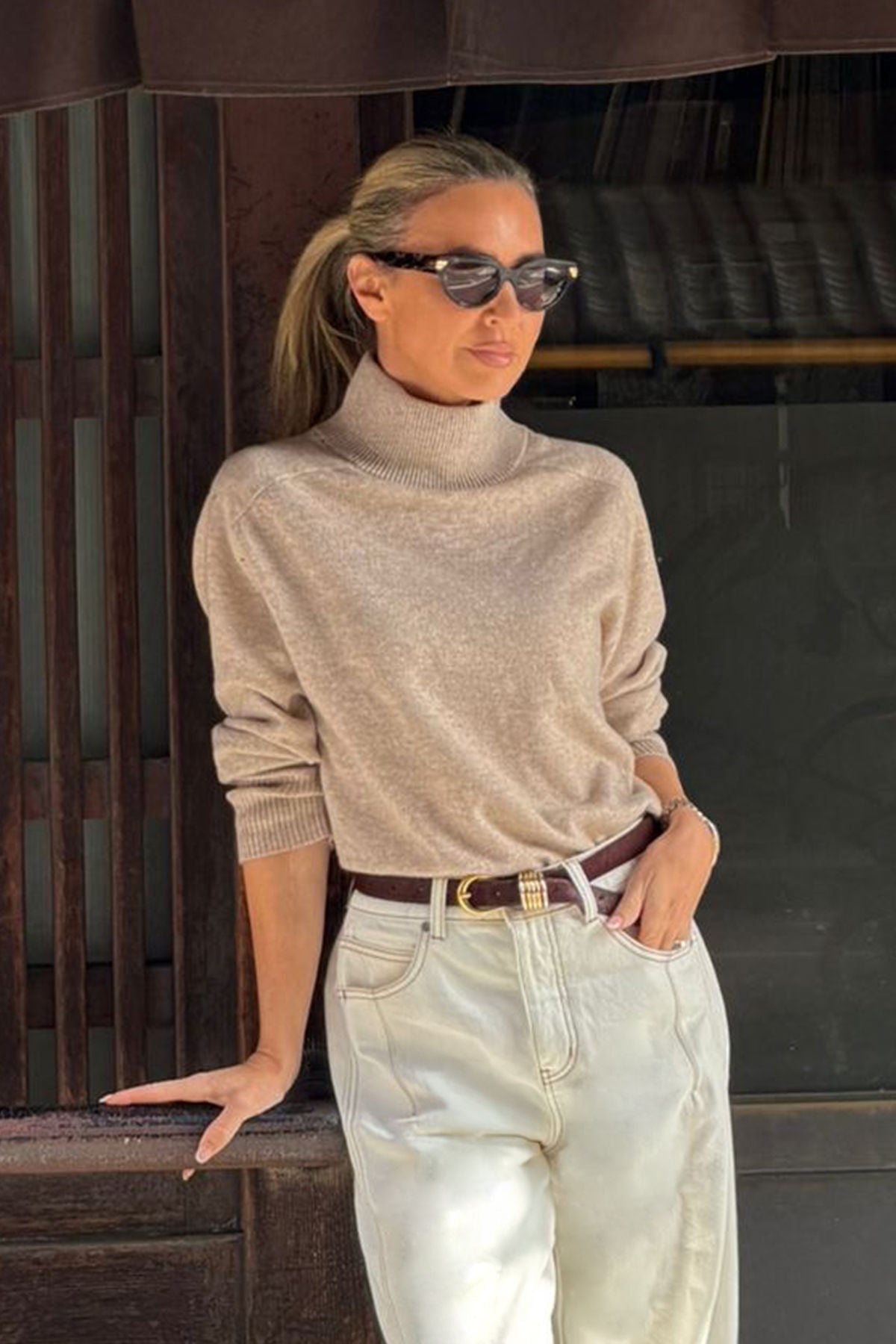 Buy Ceres Life - Alex Oversized Knit Funnel Neck Pullover by Ceres Life - at Hamish + Grace