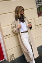 Buy Ceres Life - Ash Coat - Sand Choc Collar by Ceres Life - at Hamish + Grace