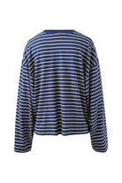 Buy Ceres Life - Beau Long Sleeve Slouchy Tee - Heritage Navy/Marshmallow Stripe by Ceres Life - at Hamish + Grace