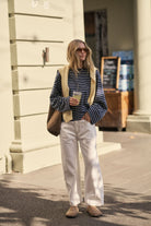 Buy Ceres Life - Beau Long Sleeve Slouchy Tee - Heritage Navy/Marshmallow Stripe by Ceres Life - at Hamish + Grace