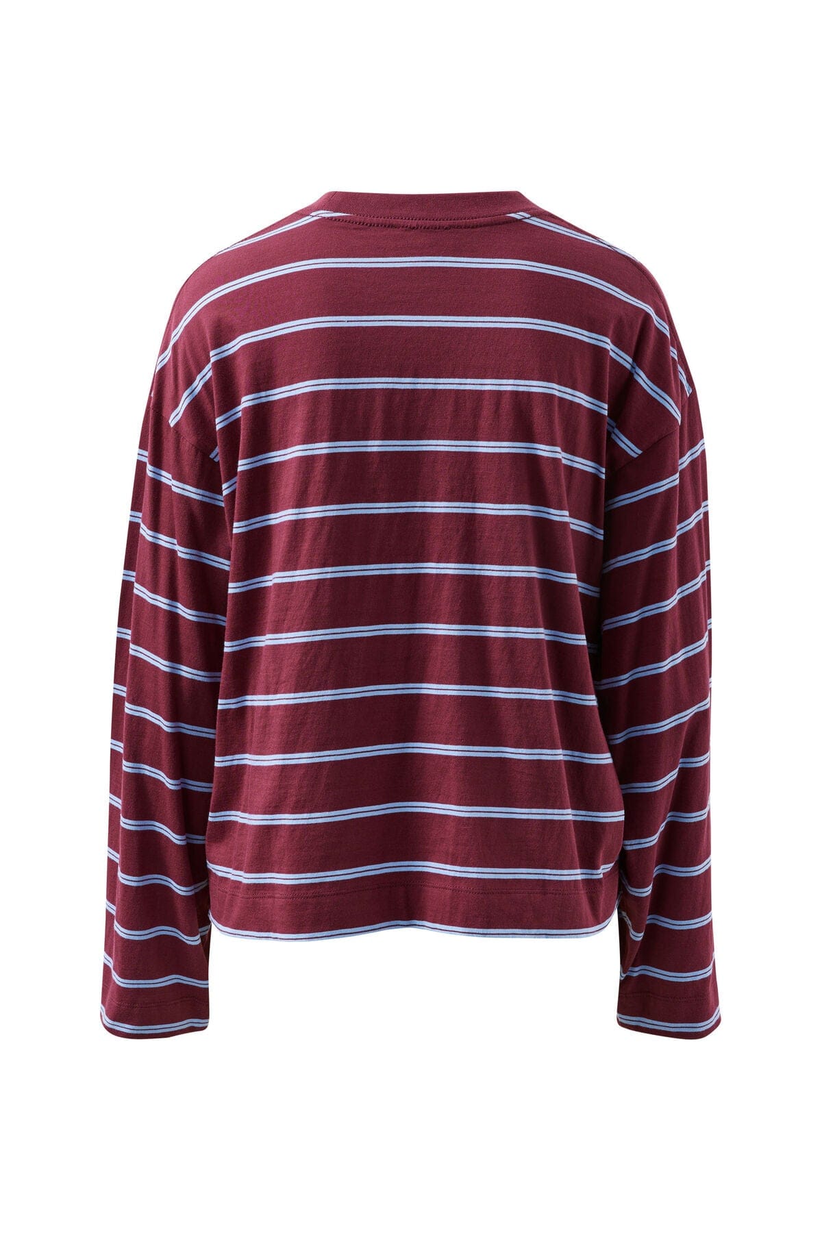 Buy Ceres Life - Beau Long Sleeve Slouchy Tee - Washed Burgundy/Sky Blue by Ceres Life - at Hamish + Grace