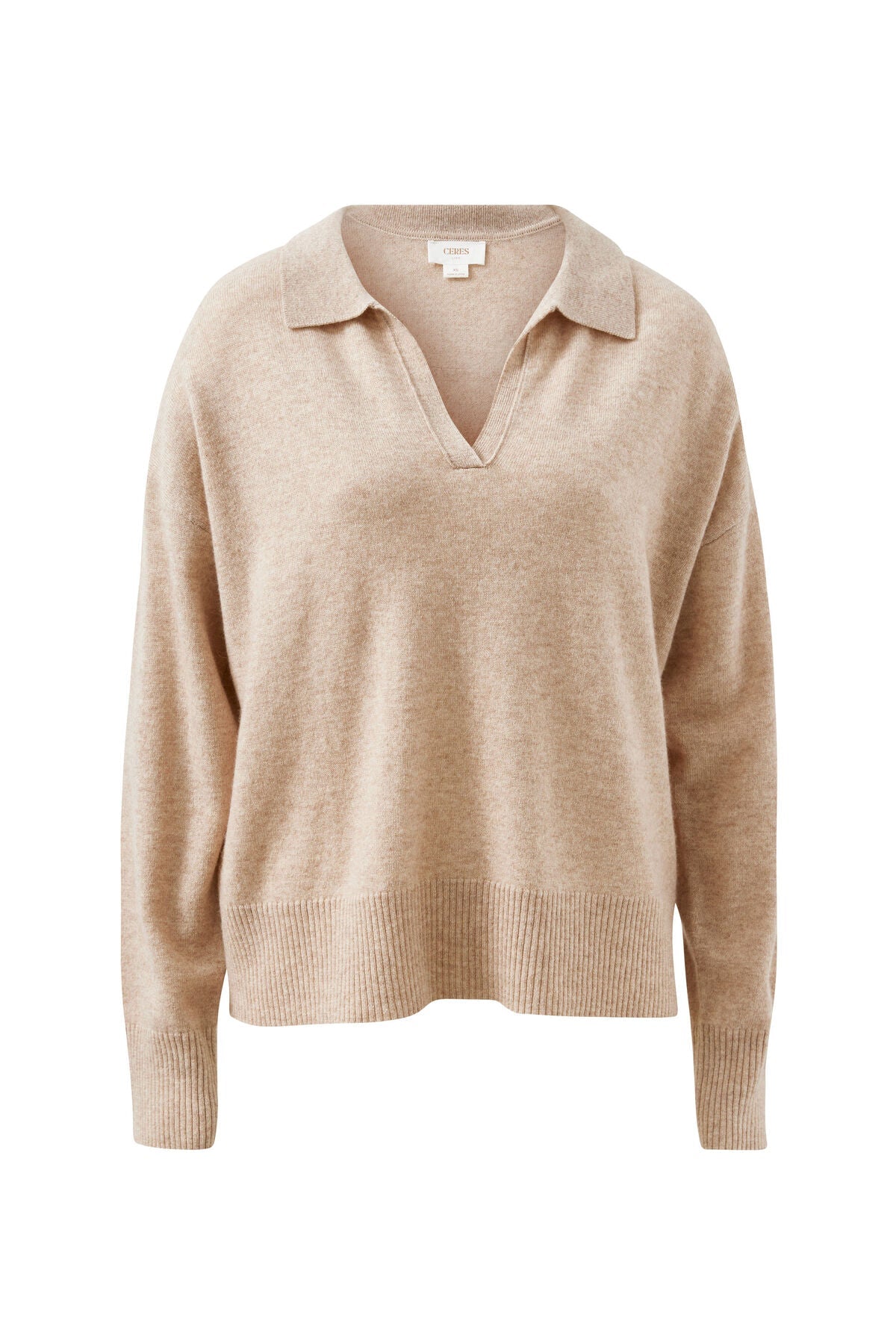 Buy Ceres Life - Bec Knit Collared Pullover. Oat Marl by Ceres Life - at Hamish + Grace