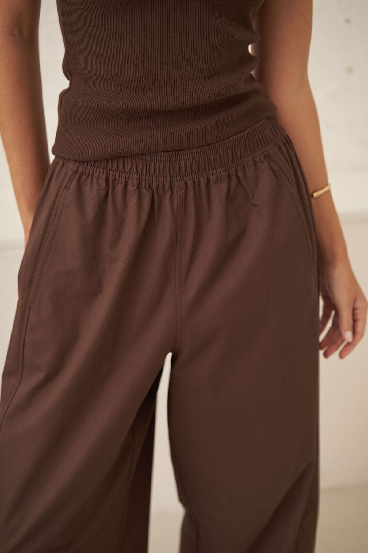Buy Ceres Life - Bella Barrel Pant - Chocolate by Ceres Life - at Hamish + Grace