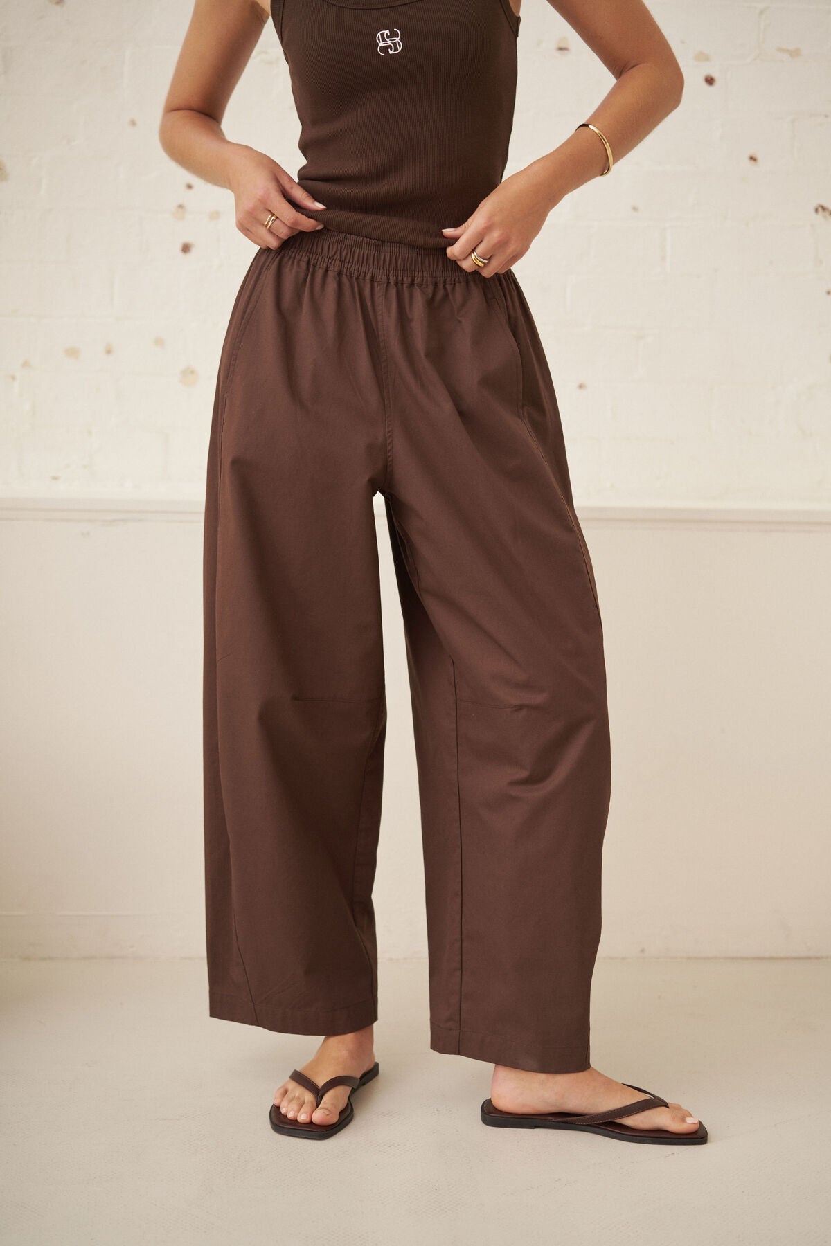 Buy Ceres Life - Bella Barrel Pant - Chocolate by Ceres Life - at Hamish + Grace