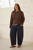 Buy Ceres Life - Bella Barrel Pant - Navy by Ceres Life - at Hamish + Grace