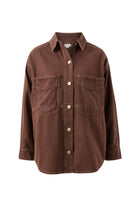 Buy Ceres Life - Bobbi Side Pocket Denim Shacket - Chocolate by Ceres Life - at Hamish + Grace