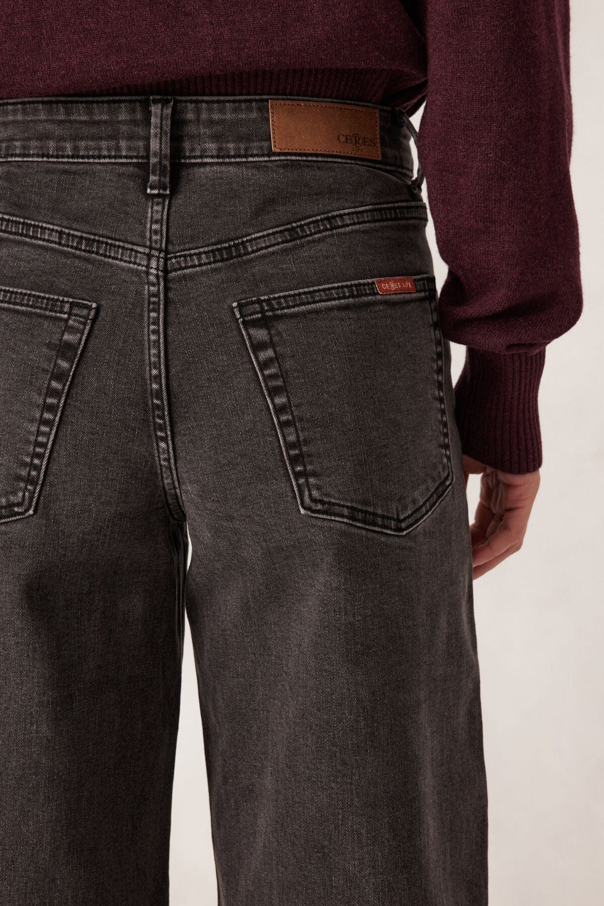 Buy Ceres Life - Evie Wide Leg Jean - Black by Ceres Life - at Hamish + Grace