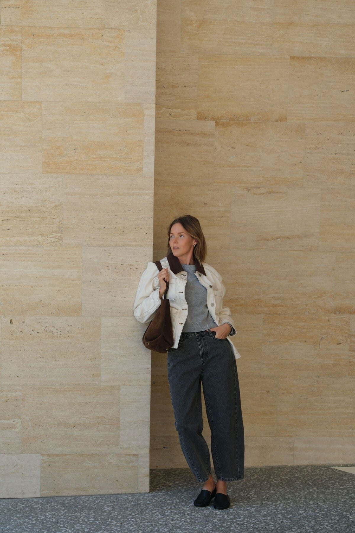 Ceres Life Fashion Ceres Life - Denim Barn Jacket - Natural Ecru