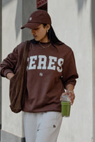 Ceres Life Fashion Ceres Life - Isla Oversized Slouchy Crew - Chocolate
