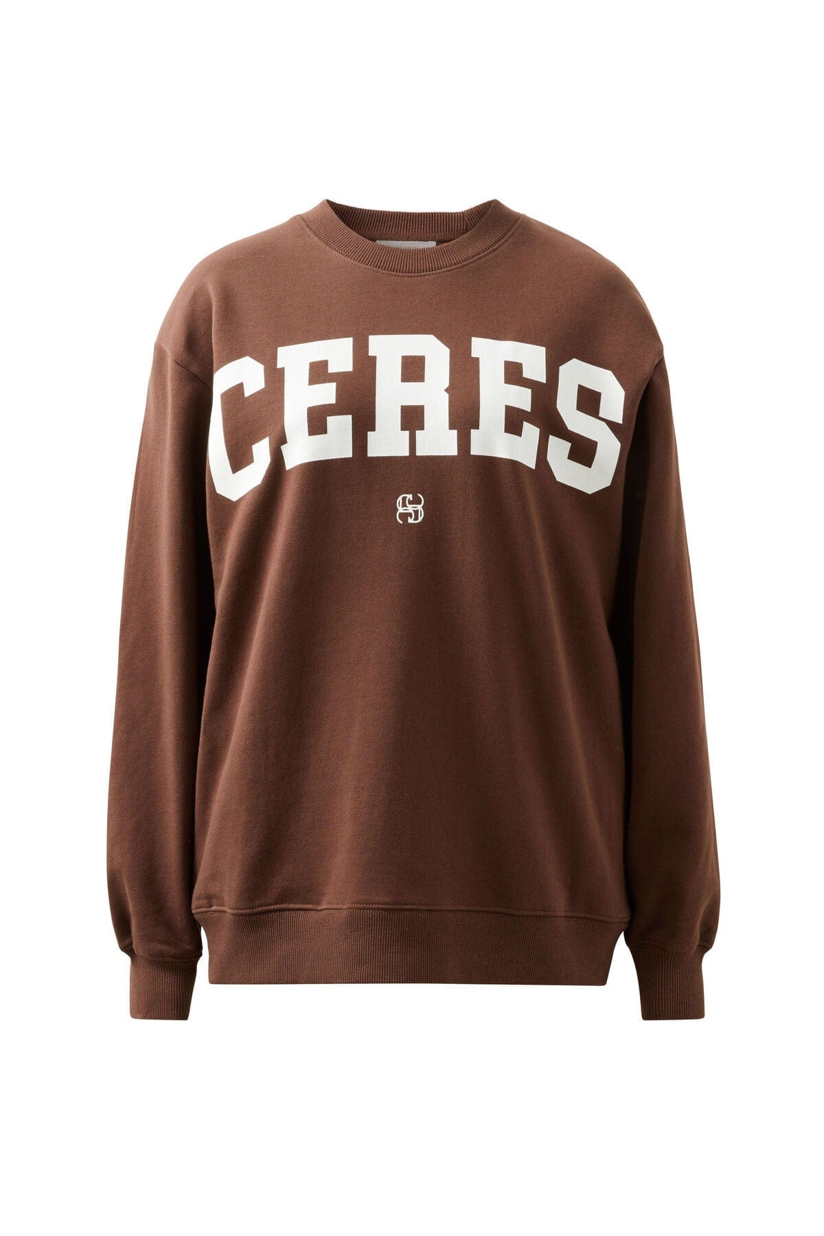 Ceres Life Fashion Ceres Life - Isla Oversized Slouchy Crew - Chocolate