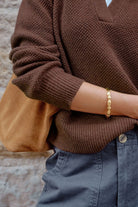 Ceres Life Fashion Ceres Life - Kira Collared Knit - Chocolate