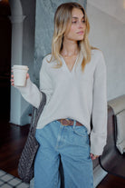 Ceres Life Fashion Ceres Life - Kira Collared Knit - Oatmeal