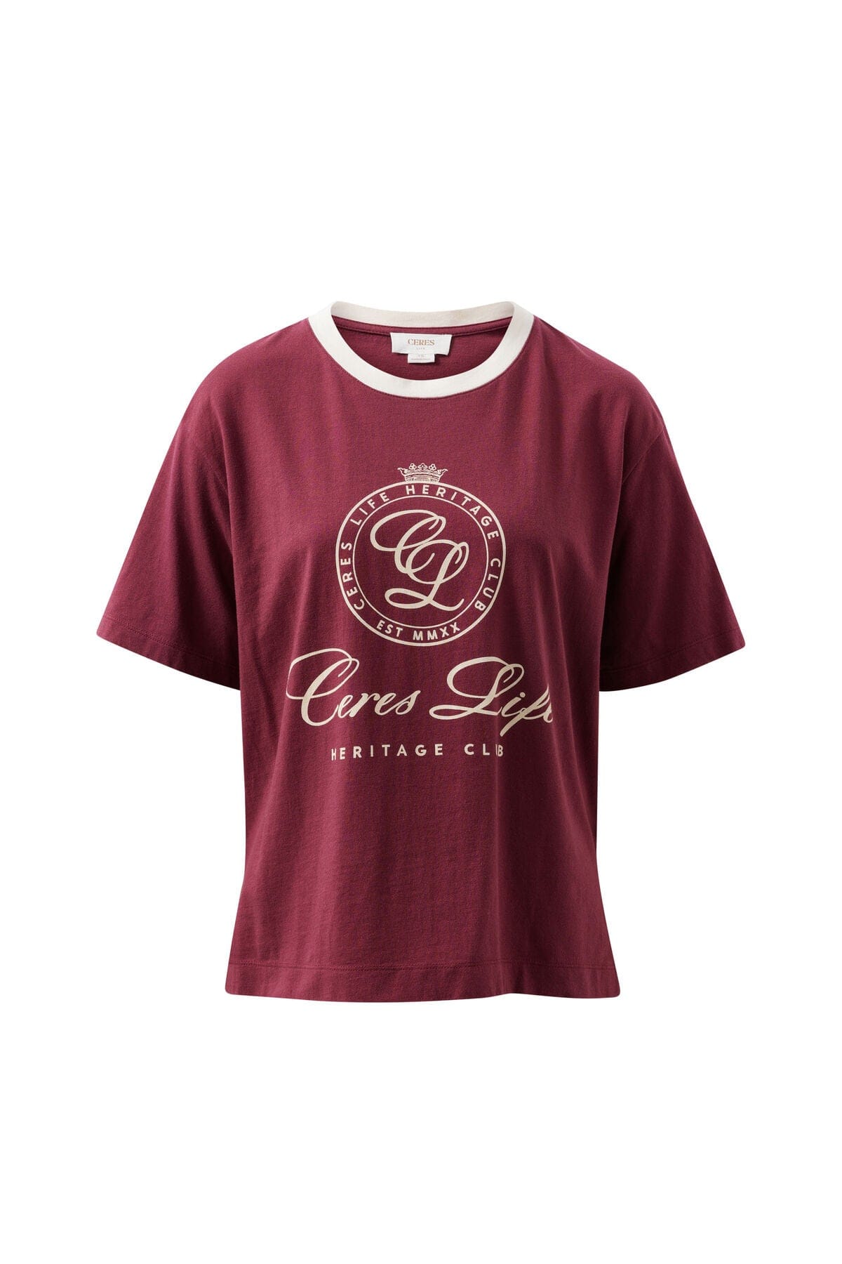 Ceres Life Fashion Ceres Life - Stevie Slouchy Tee - Burgundy