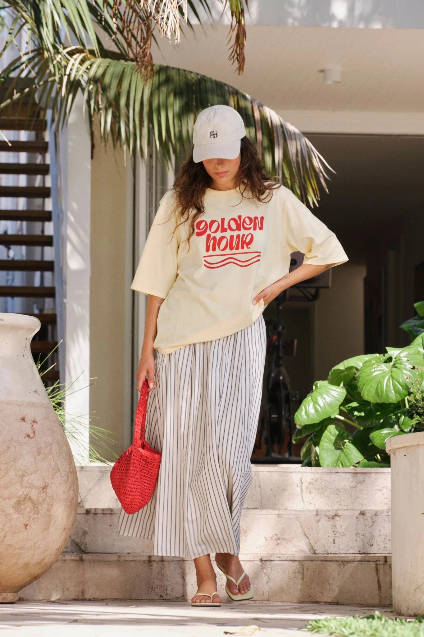 Buy Ceres Life - Florence Maxi Skirt - winter white true navy stripe by Ceres Life - at Hamish + Grace