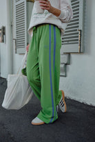Buy Ceres Life - Gigi Wide Leg Terry Track pant - Pistachio by Ceres Life - at Hamish + Grace
