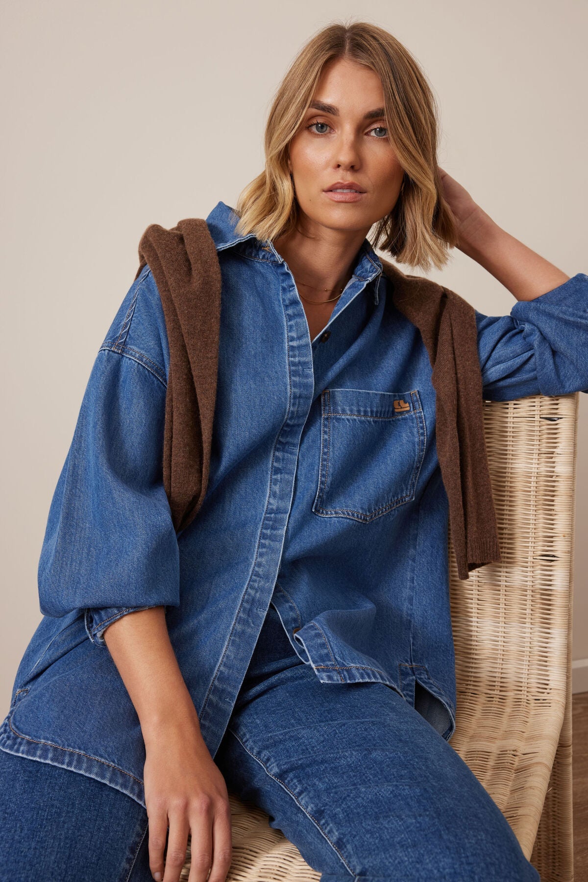 Buy Ceres Life - Gwynne Shirt - Fresh Indigo by Ceres Life - at Hamish + Grace