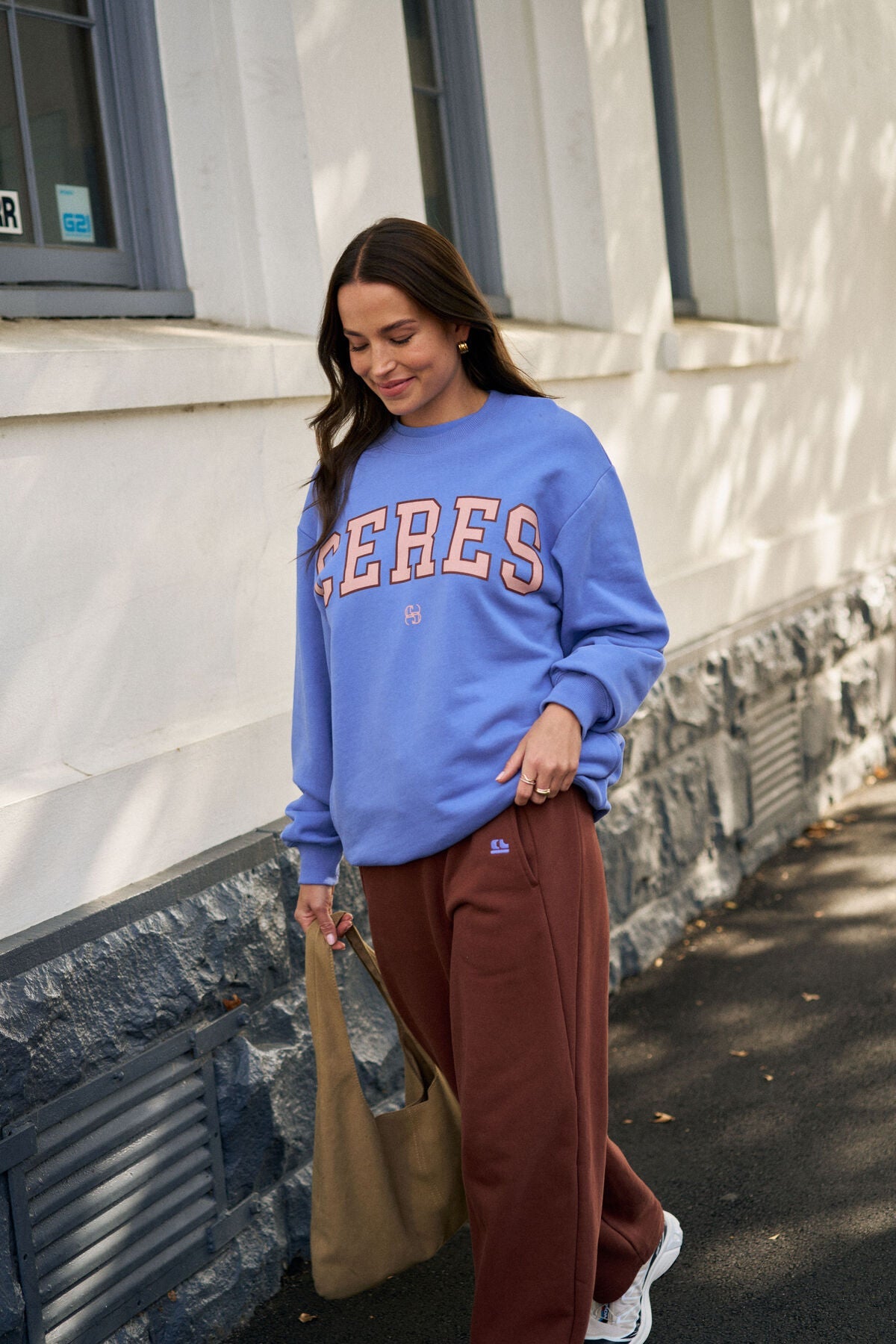 Buy Ceres Life - Isla Oversized Slouchy Crew - Vintage Blue by Ceres Life - at Hamish + Grace