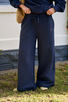 Buy Ceres Life - Ivy Wide Leg Trackpant - Heritage Navy by Ceres Life - at Hamish + Grace