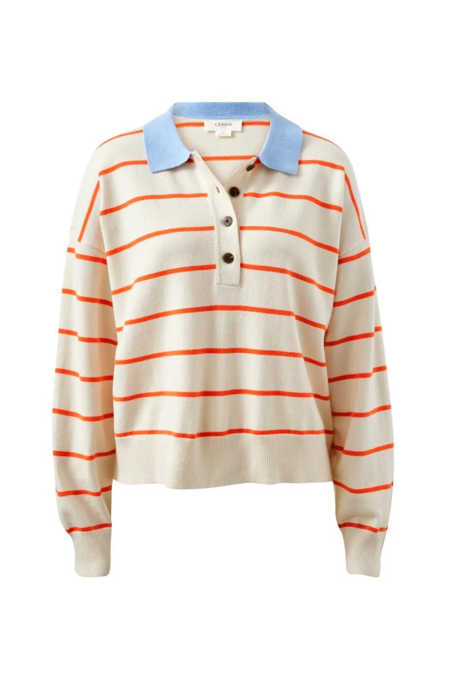 Buy Ceres Life - Jessa Rugby Knit - Ecru Stripe by Ceres Life - at Hamish + Grace