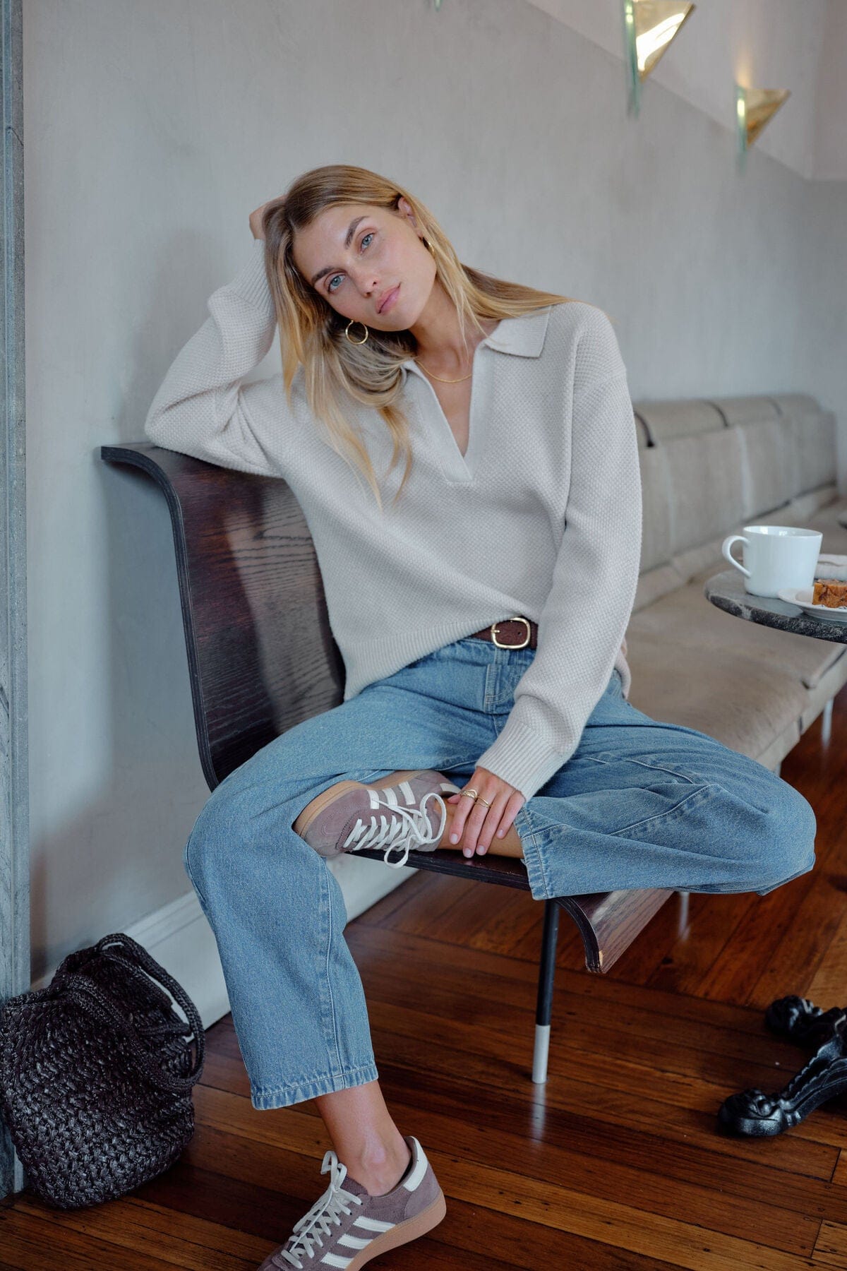 Buy Ceres Life - Kira Collared Knit - Oatmeal by Ceres Life - at Hamish + Grace