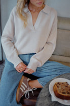 Buy Ceres Life - Kira Collared Knit - Oatmeal by Ceres Life - at Hamish + Grace