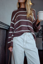 Buy Ceres Life - Lila Oversized Knit Crew - Chocolate by Ceres Life - at Hamish + Grace